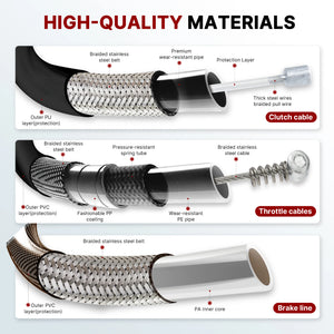 Kit de Câbles Rallongés pour Guidon - Harley-Davidson Sportster XL 2014-2021 (Sans ABS) – photo 4/8