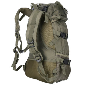 Sac à dos militaire noir en nylon imperméable - vue 5