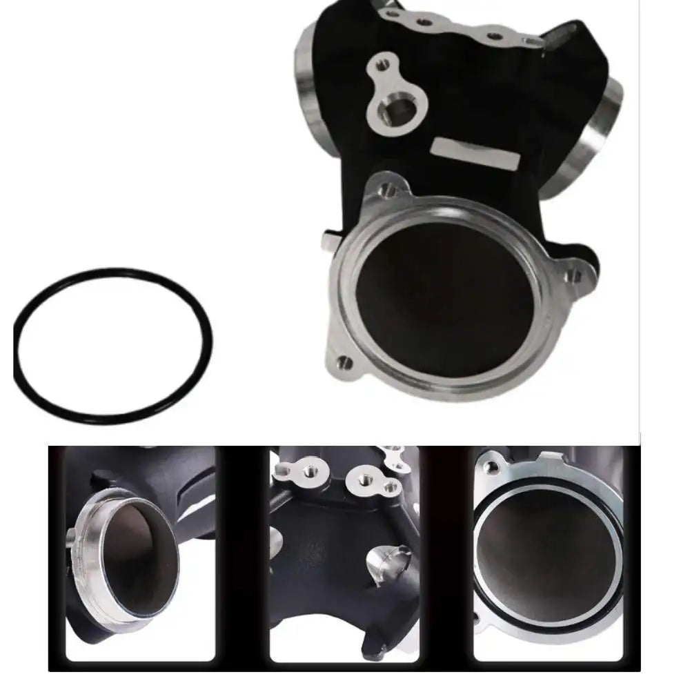 Pipe d'admission 57 mm noire pour Harley M8 - vue 5