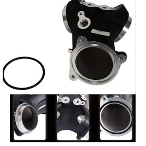 Pipe d'admission 57 mm noire pour Harley M8 - vue 5