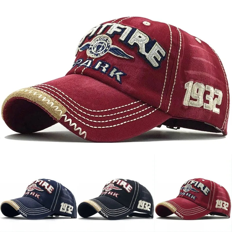 Casquette snapback brodée en coton - vue - vue 1
