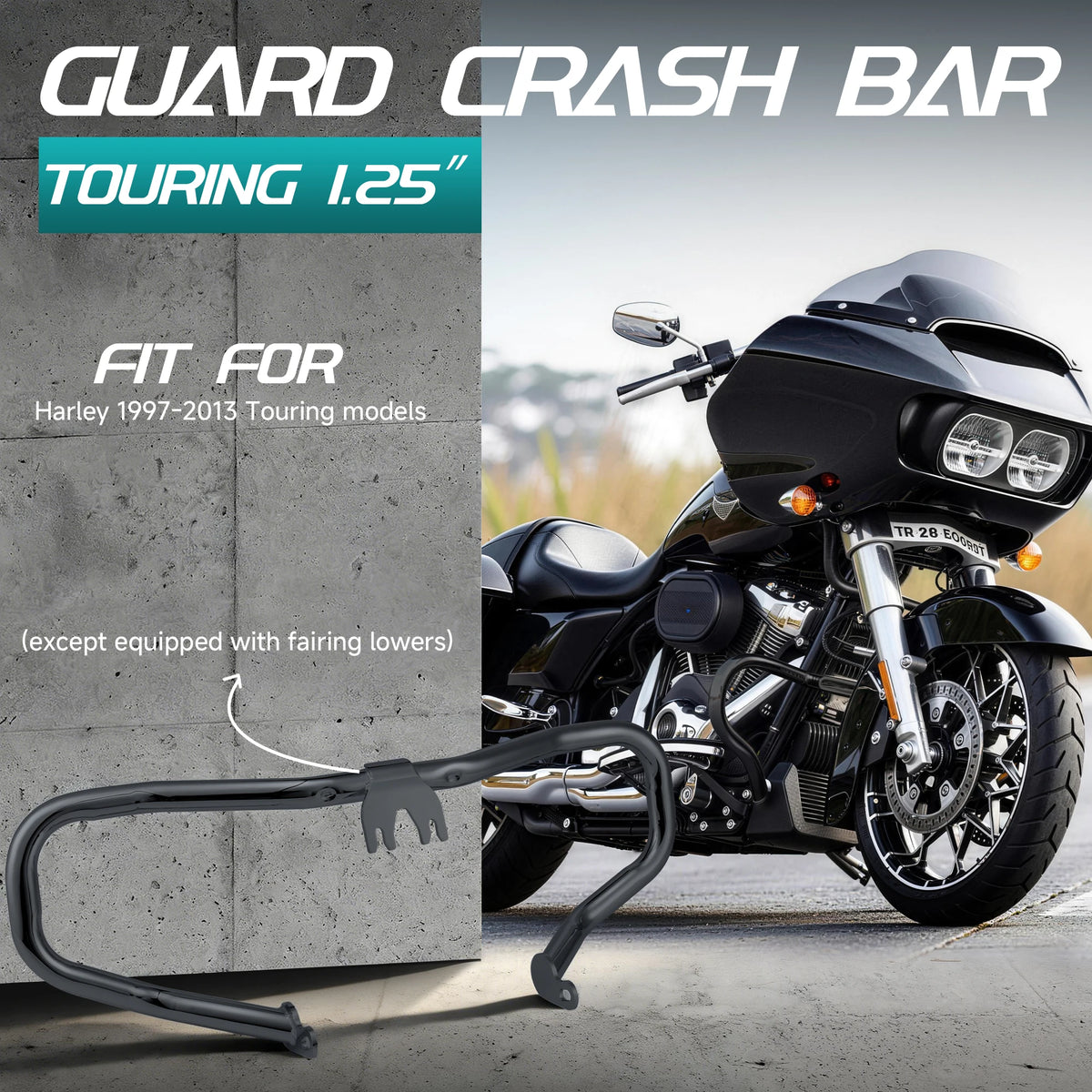 Barre de Protection Moteur Chopped 1,25\" (Crash Bar) - Harley-Davidson Touring 1997-2013 – photo 2/6
