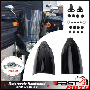 Paire de protège-mains noirs pour guidon de moto Harley-Davidson Dyna - vue 1