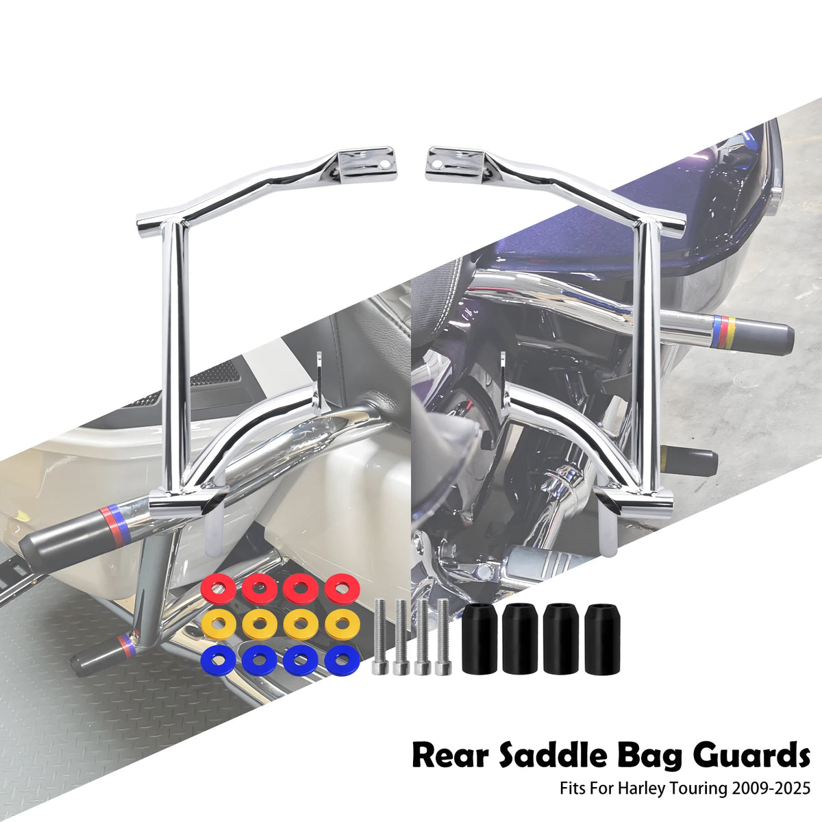 Pare-Sacoches Crash Bar Arrière pour Harley Touring 2009-2025 - vue 7
