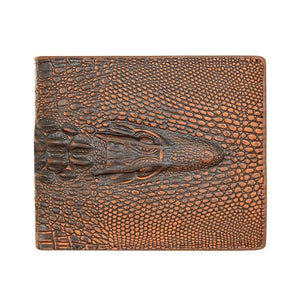 Portefeuille noir simili cuir motif crocodile - vue 6