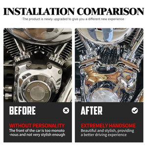 Cache chromé de bloc poussoirs moteur pour Harley-Davidson Twin Cam - vue 3