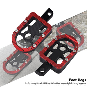 Marchepieds/repose-pieds passager arrière pour Harley-Davidson Sportster, Touring, Road Glide, Dyna et Softail FL – photo 9/12