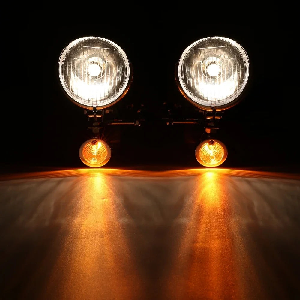 Phares additionnels avec clignotants pour Harley - vue 2