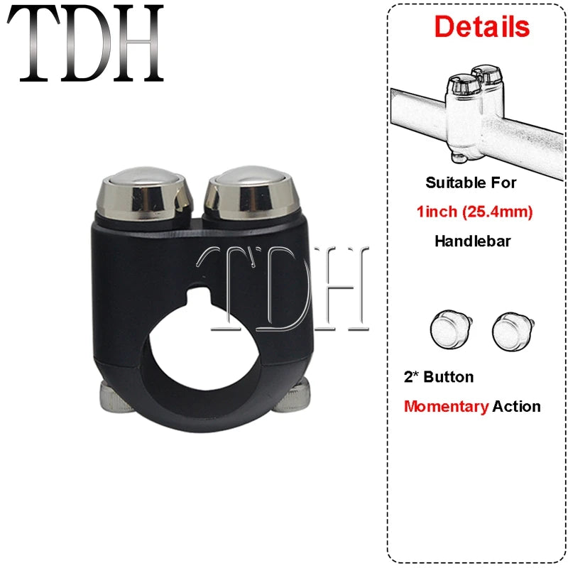 Commodo 2 ou 3 boutons pour Harley guidon 22/25 mm - vue 9