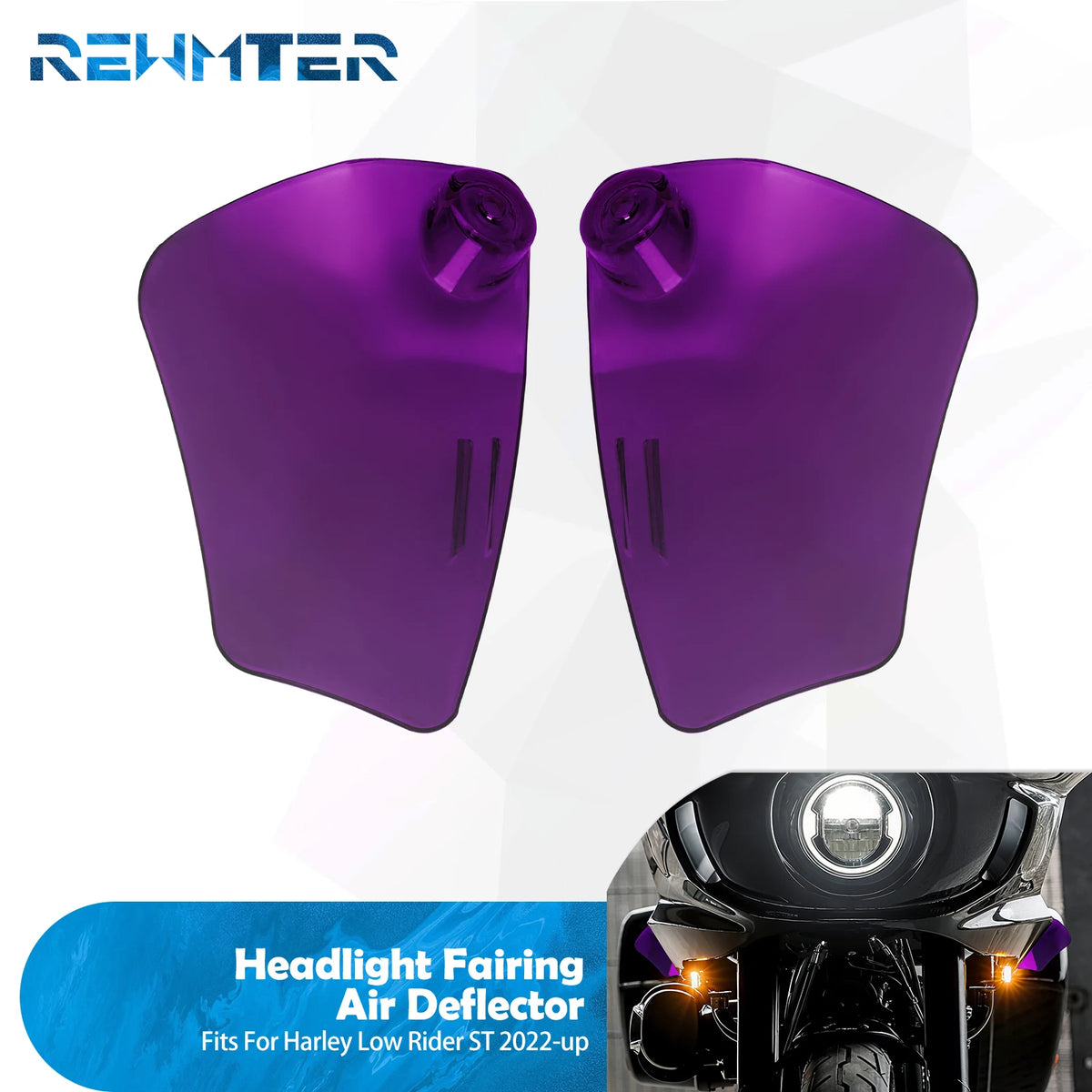 Déflecteur d'air latéral coloré pour carénage de phare Harley Low Rider ST - vue 7