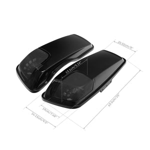Couvercles de sacoches cavalières avec découpes haut-parleurs 5x7 pouces pour Harley Touring 2014-2024 - vue 3