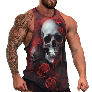Débardeur crâne 3D oversize homme - vue 13