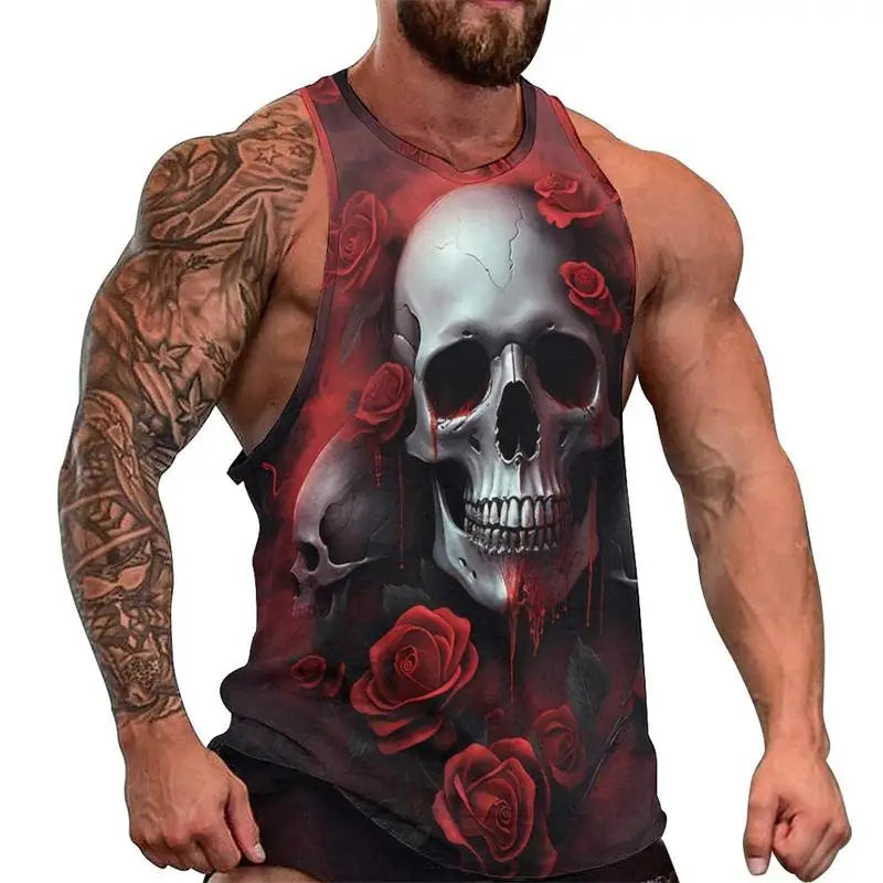 Débardeur crâne 3D oversize homme - vue 13