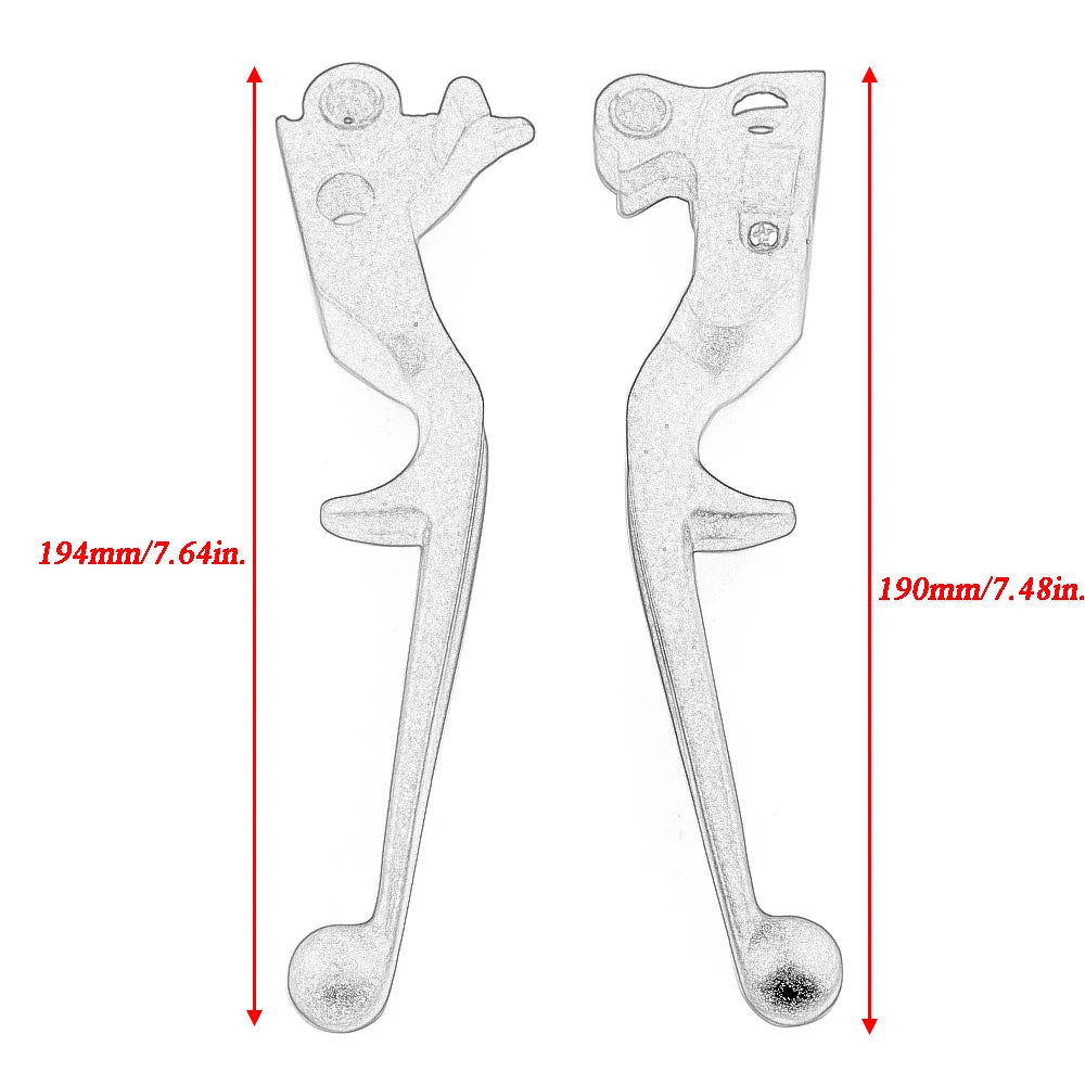 Leviers de frein et d'embrayage pour Harley Sportster, Softail, Dyna et Touring - vue 5