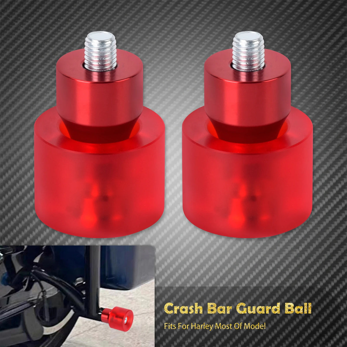 Boules de Protection M12 pour Barres de Garde (Crash Bar) - Harley-Davidson Softail, Touring, Dyna, Sportster – photo 9/17