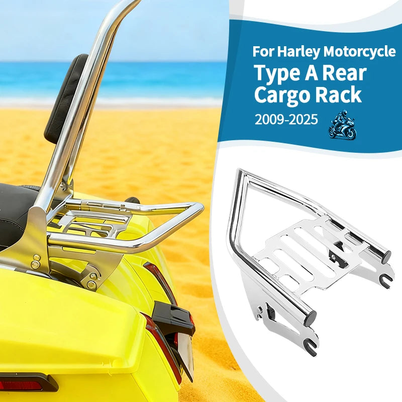 Porte-Bagages Chopper Chromé pour Harley-Davidson Touring - vue 3