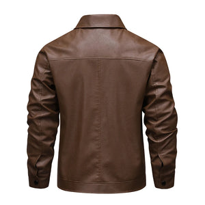 Blouson biker en simili cuir noir - vue - vue 4