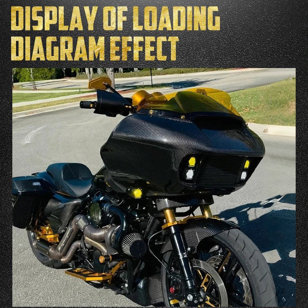 Carénage Extérieur en Fibre de Carbone pour Phare Avant - Harley-Davidson Road Glide 2015-2023 – photo 2/7