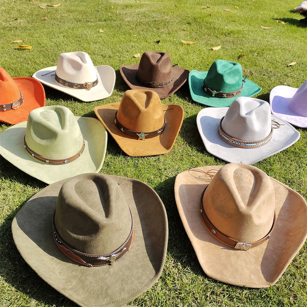 Chapeau cowboy en suédine - vue détail