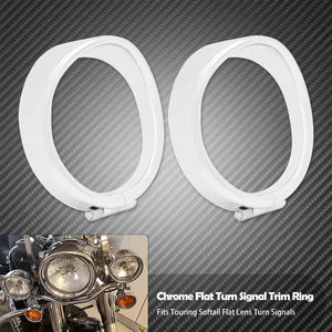 Anneaux de Finition Type Visière pour Clignotants Plats (2 pièces) - Harley-Davidson Touring, Softail FL, Road King – photo 7/8
