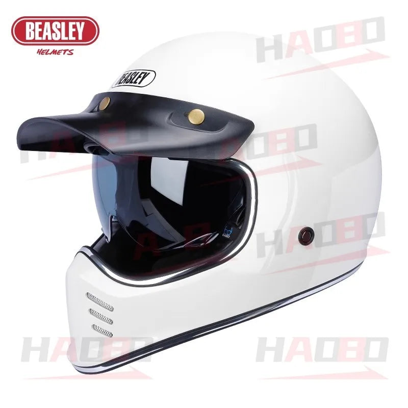 Casque moto intégral rétro - vue produit - vue 7
