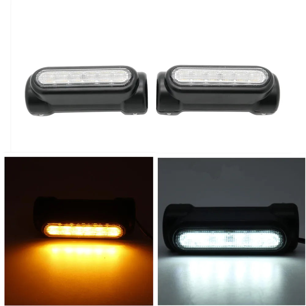 Feu LED chromé fixé sur un pare-carters de Harley-Davidson - vue 7