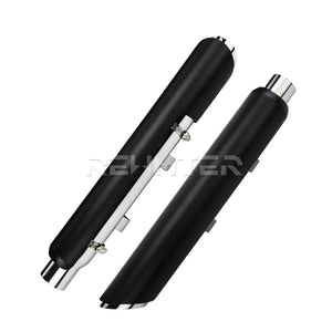 Silencieux d'échappement noir style shortshots pour Harley-Davidson Sportster - vue 2