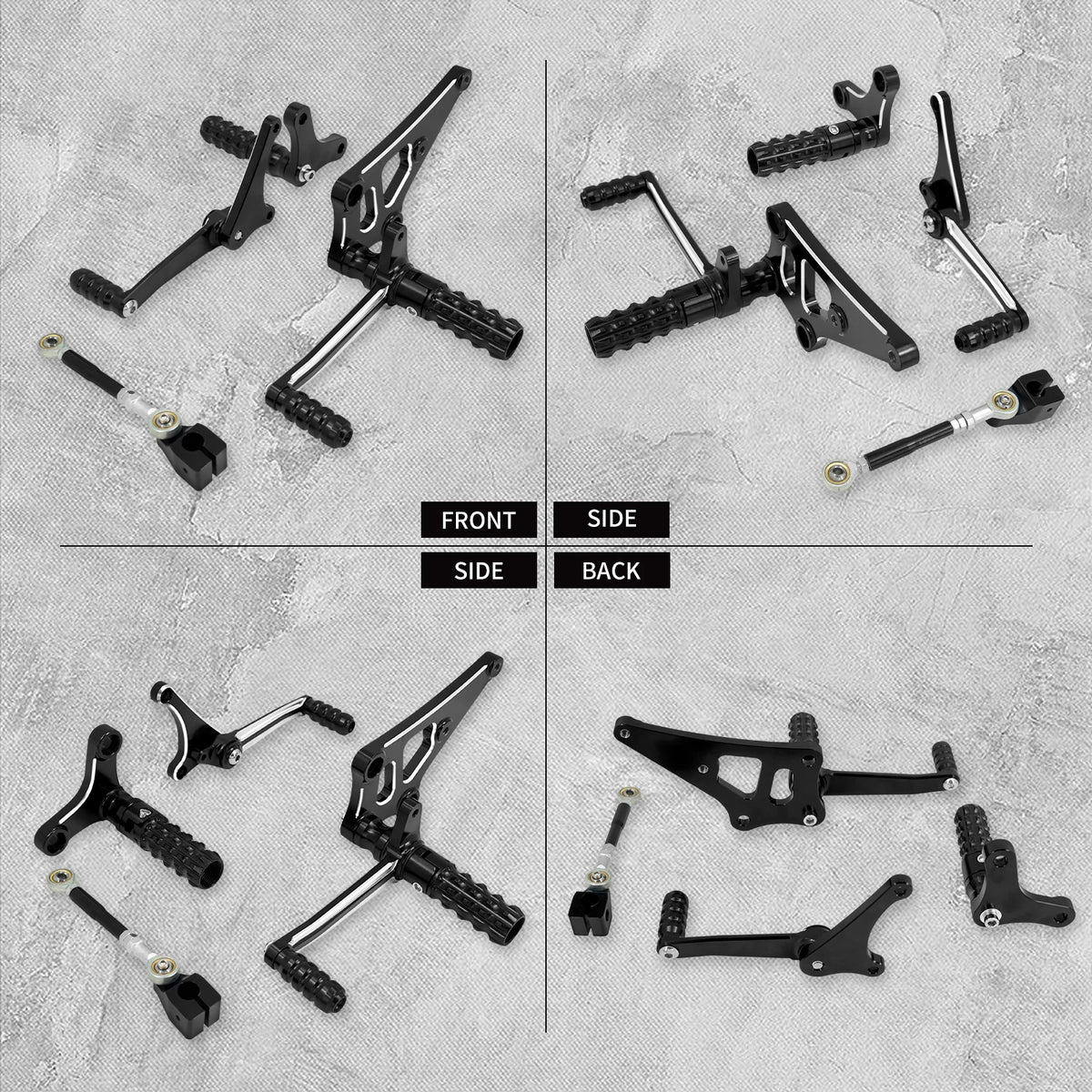Kit de commandes reculées avec repose-pieds et levier de sélecteur - Harley Sportster XL 883, 1200 2014-2022, Roadster, Iron XL883 – photo 2/6