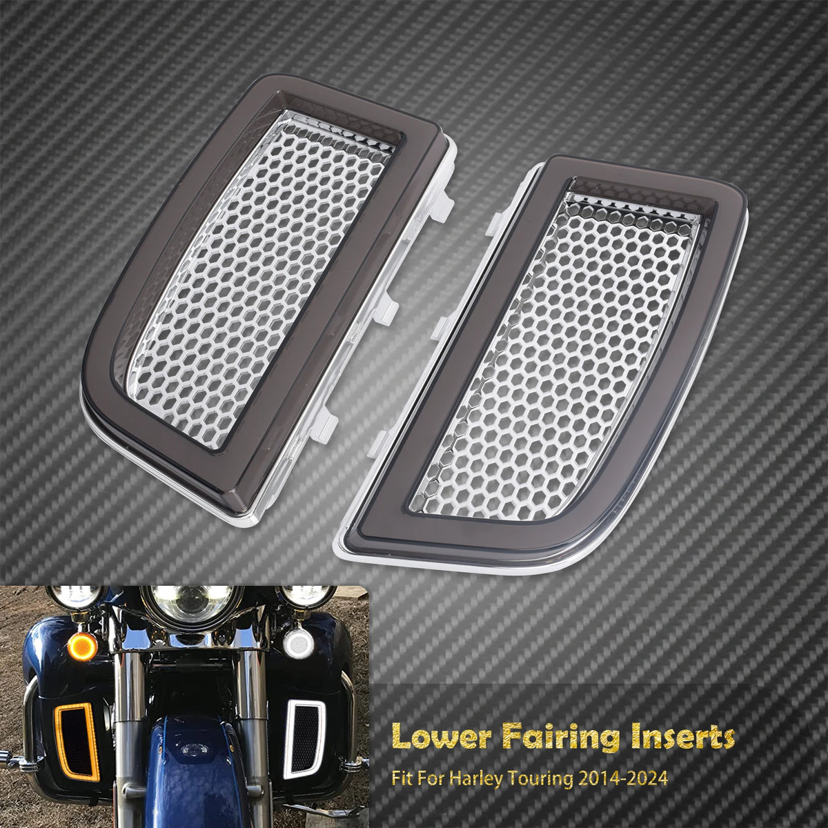 Feux LED d'insert de carénage inférieur (position/clignotant) pour Harley Touring Ultra Limited, Street Glide, Road Glide... - vue 8