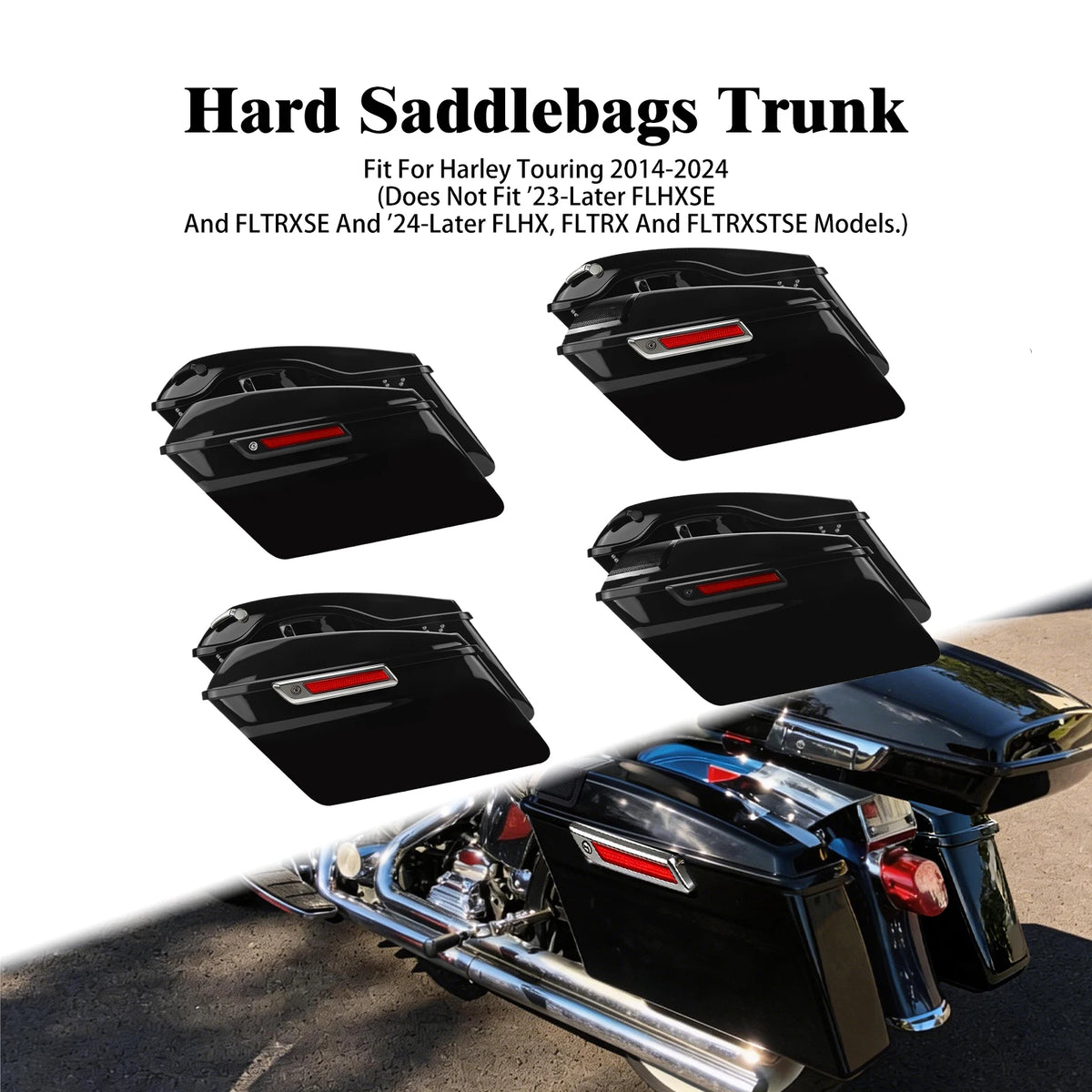 Sacoches Rigides avec Cache Haut-Parleur - Harley-Davidson Touring 2014-2024 – photo 1/10