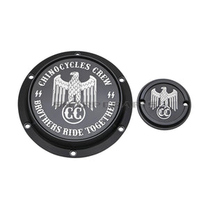 Derby cover et cache d'allumage gravés pour Harley Sportster - vue 2