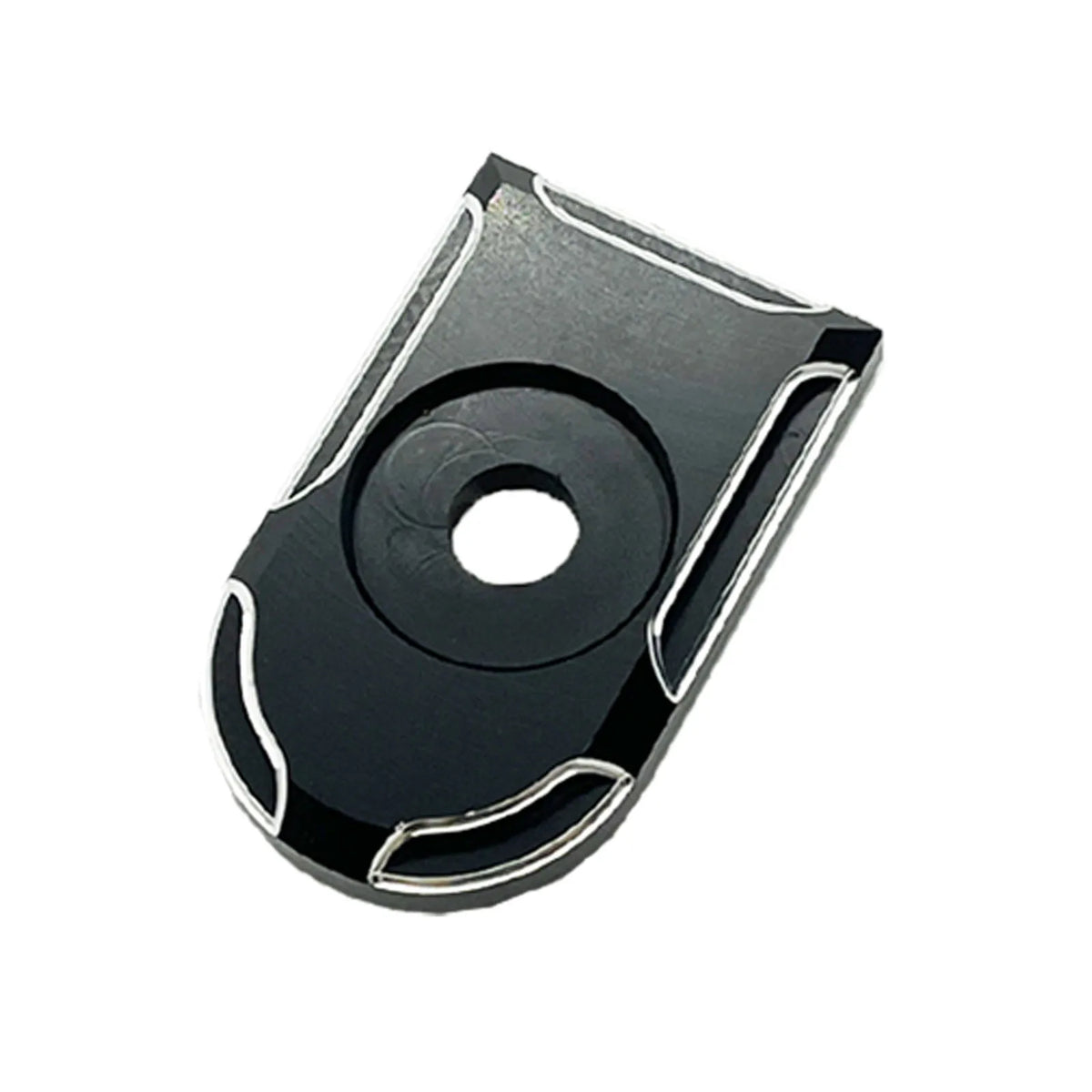 Cache de vis de fixation de selle en aluminium sur une Harley-Davidson - vue 15