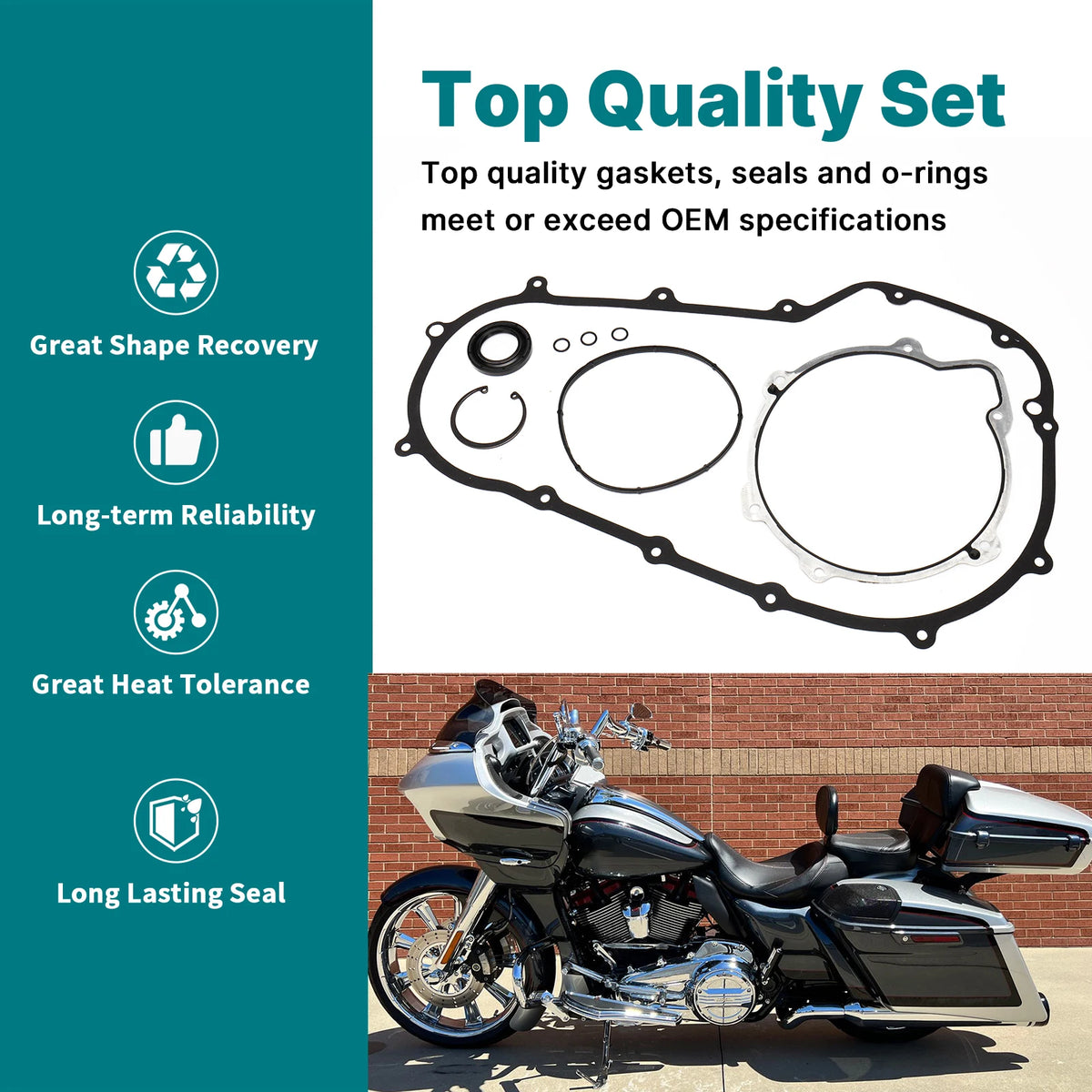 Kit Joints de Carter Primaire M8 - Harley-Davidson Touring 2017 et plus (Street Glide, Road Glide, Road King, Electra Glide) – photo 5/6