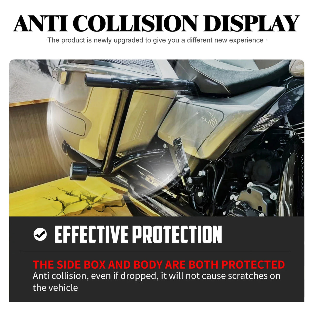 Barres de Protection Arrière pour Sacoches (Guard Rails) Noires - Harley-Davidson Touring Electra Glide, Street Glide, Road Glide, Road King 1996-2008 – photo 5/6