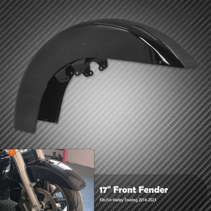 Garde-boue Avant Enveloppant 17 pouces en Acier - Harley-Davidson Touring Road King, Electra Glide, CVO 2014-2023 – photo 7/7