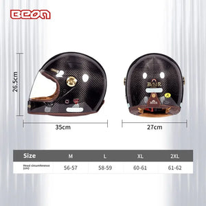 Casque moto intégral rétro - vue produit - vue 4