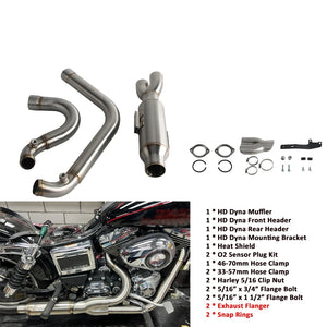 Système d'échappement complet 2-en-1 pour Harley-Davidson Dyna Fat Bob FXDF et Low Rider S FXDL/FXDLS 2006-2017 – photo 9/10