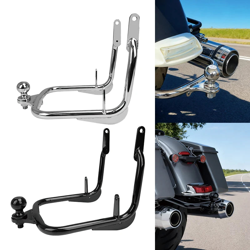 Attache-remorque noir chromé pour Harley-Davidson Touring Electra Road King CVO Street Glide Road Glide 2009-2023 – photo 1/8