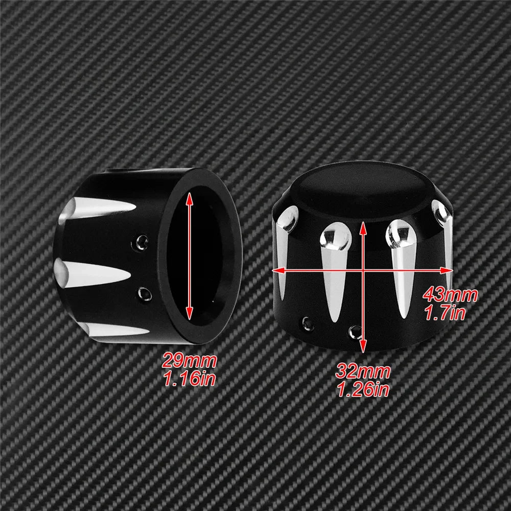 Caches d'écrou d'axe avant pour Harley Touring - vue 4