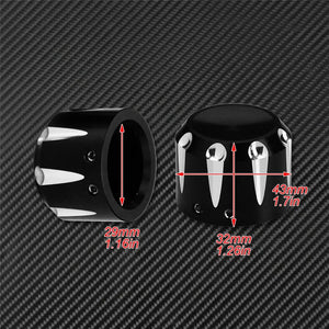 Caches d'écrou d'axe avant pour Harley Touring - vue 4