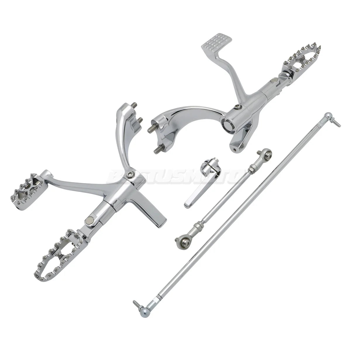 Kit complet commandes avancées CNC, repose-pieds, biellettes et leviers pour Harley-Davidson Sportster XL 48, 883, 1200, SuperLow 2004-2013 – photo 9/16