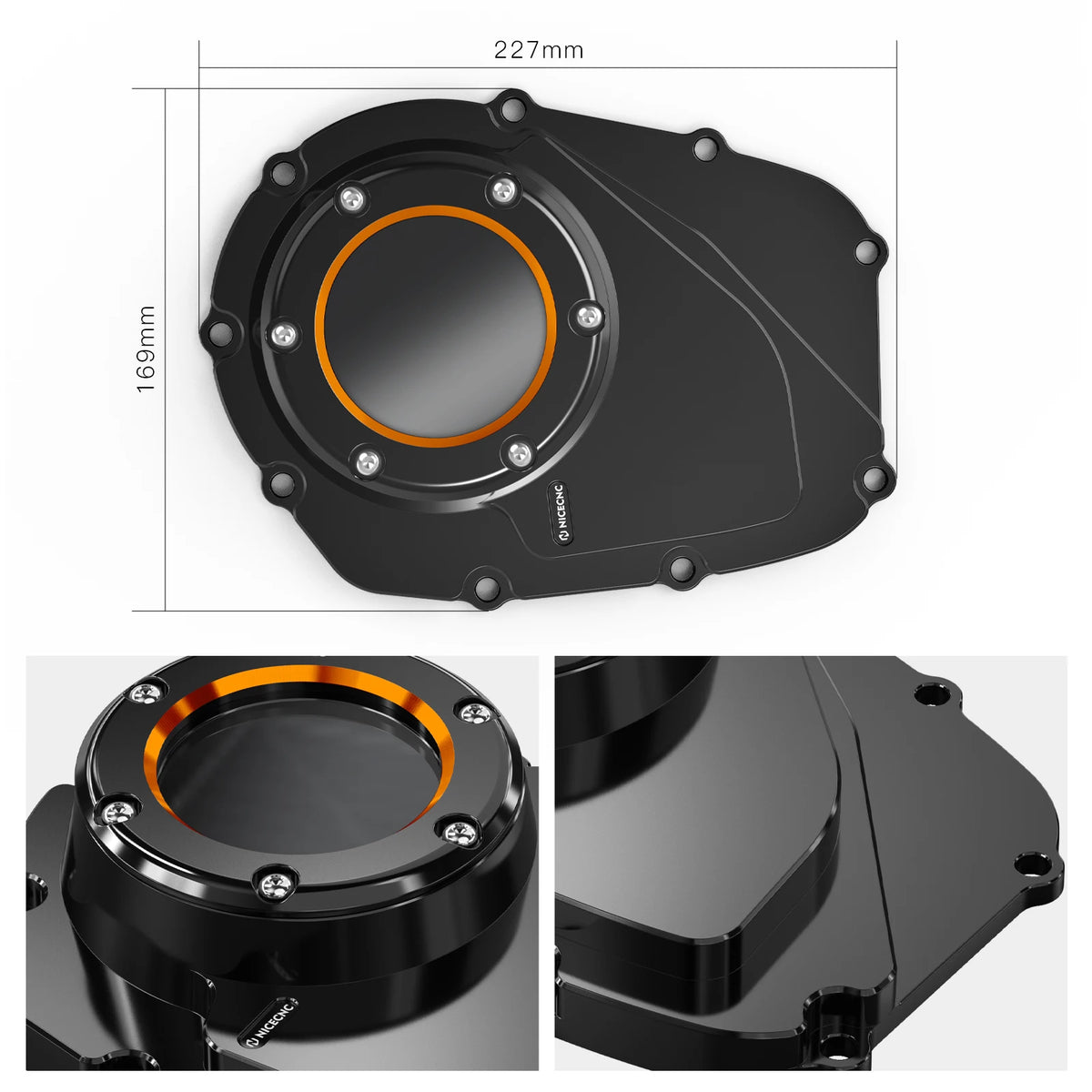 Carter de came transparent bicolore pour Harley Touring et Softail - vue 2