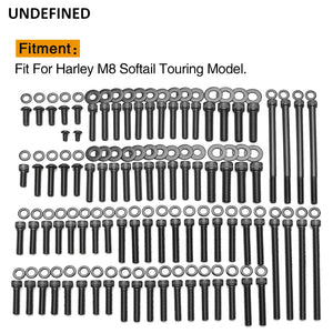 Kit visserie moteur et transmission inox pour Harley Touring Softail Dyna - vue 11