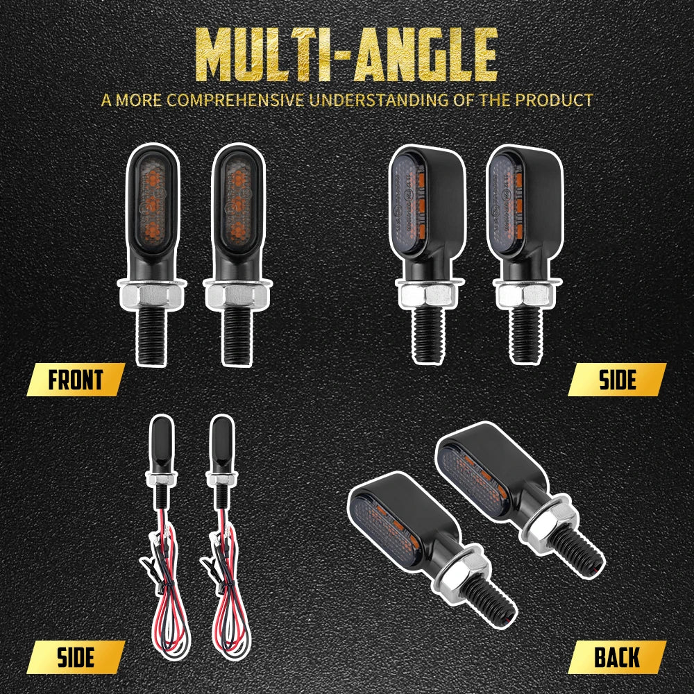 Clignotants LED Mini Homologués E - Harley-Davidson Touring, Softail, Dyna, Sportster – photo 2/10