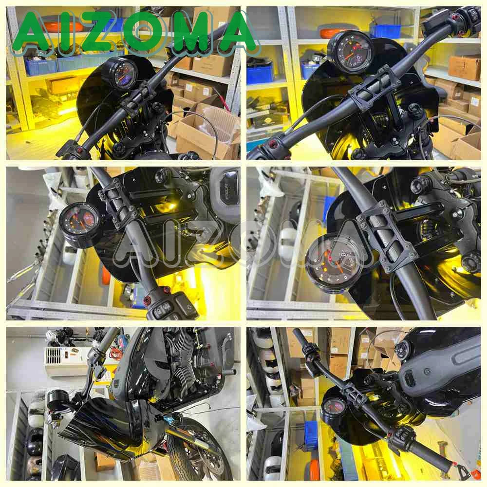Support de compteur / relocalisation d'instrumentation pour Harley-Davidson Softail Low Rider S FXLRS, Fat Bob FXFB/FXFBS – photo 6/10