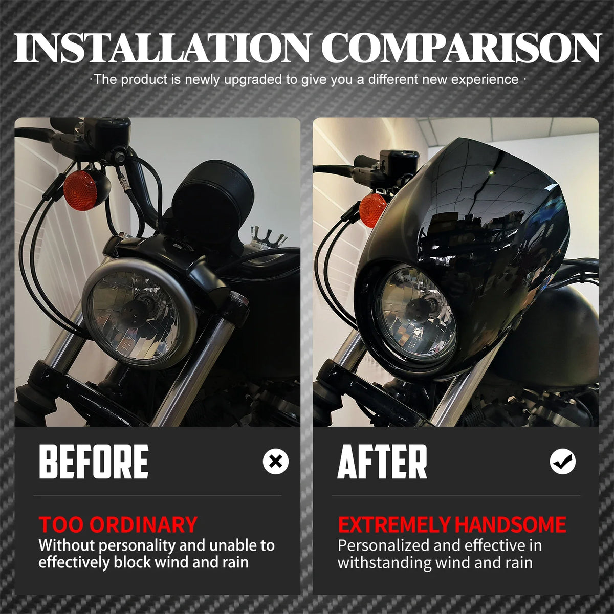 Carénage de Phare Avant (Cowl) pour Fourche 39mm - Harley-Davidson Sportster & Dyna – photo 2/8