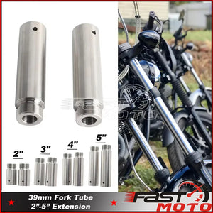 Extensions de tubes de fourche en acier pour moto Harley-Davidson - vue 1