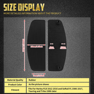 Inserts Caoutchouc pour Marchepieds Conducteur (Floorboards) - Harley-Davidson Touring, Softail, Dyna – photo 6/7