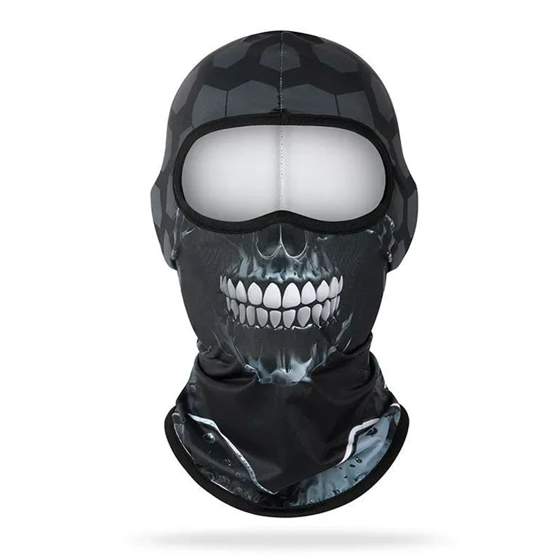 Cagoule moto imprimée tête de mort - vue 4