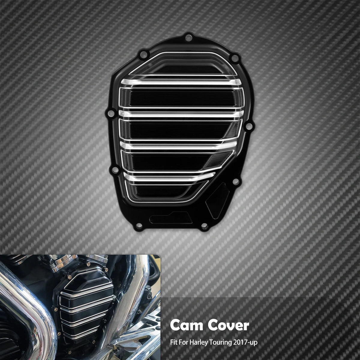 Cache Distribution Décoratif (Cam Cover) - Harley-Davidson M8 Touring Electra, Street, Road Glide, FLHR/FLHT/FLHRC/FLHTK 2017-2025 – photo 7/9